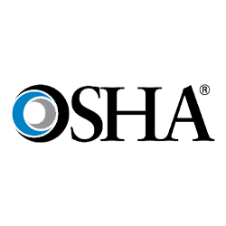 Logo of osha, featuring the name in black bold letters with a blue circle and a white horizontal line piercing through the circle, symbolizing emergency restoration.